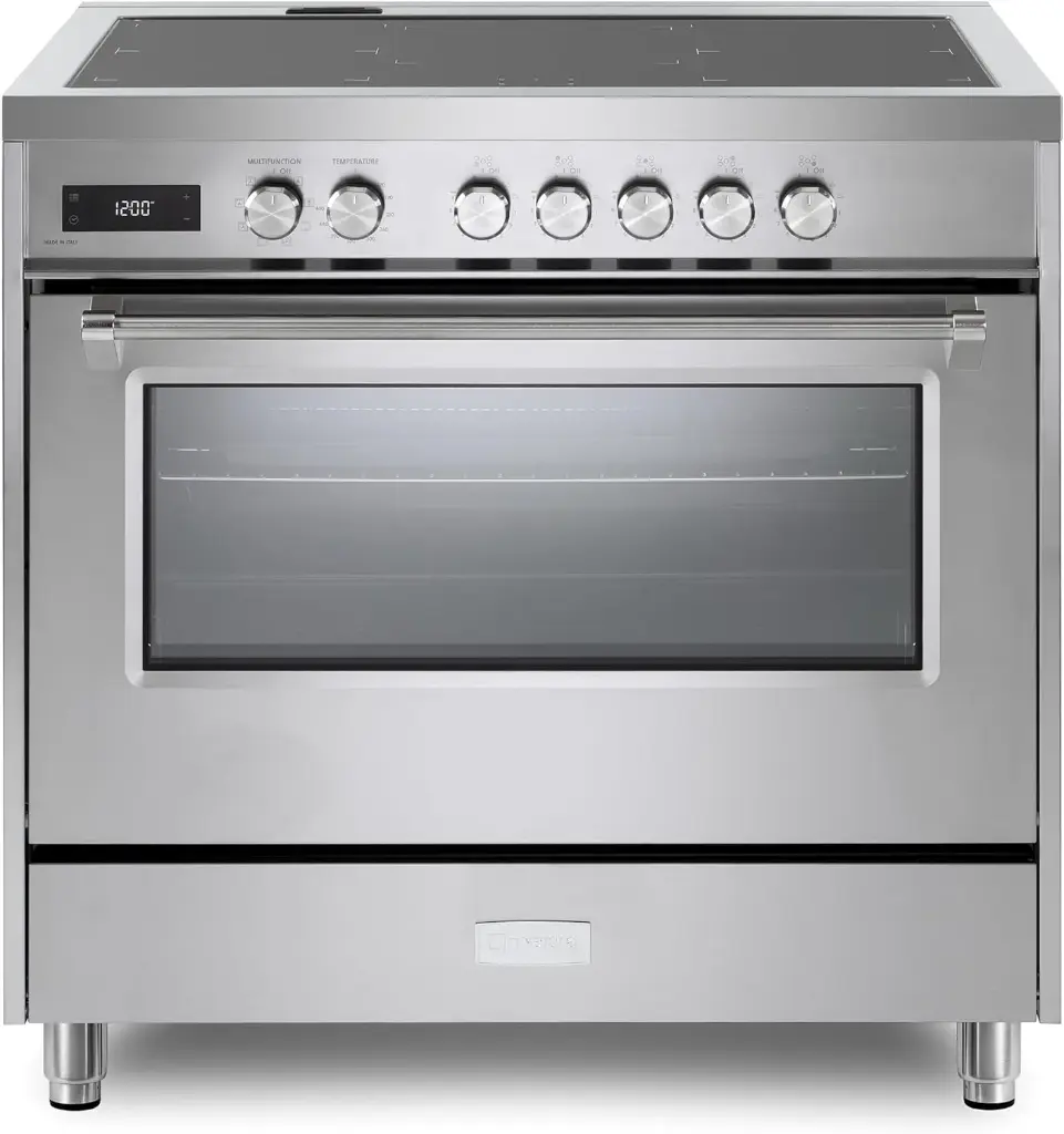 Verona VUFSIE365 36 inch Ultima Collection Freestanding Induction Range with 5 Elements, 5 cu. ft. Oven Capacity