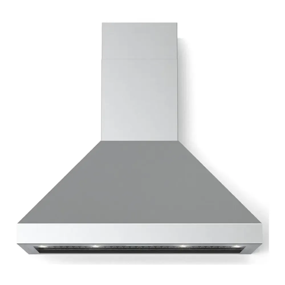 Verona VECHW48GSS 48 inch Designer Chimney Wall Hood with 1200 CFM, Stainless Steel Baffle Filters, LED Lighting in Stainless Steel