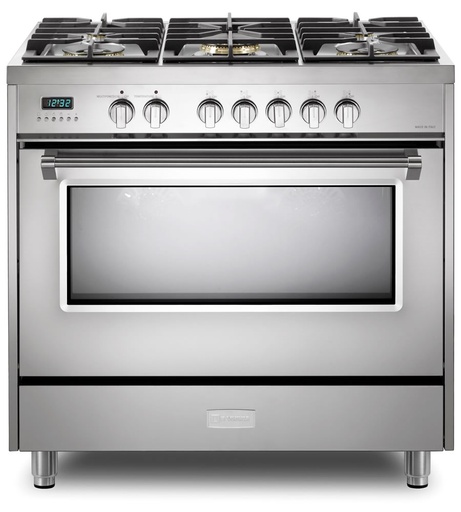 [VDFSGE365W] Verona VDFSGE365 36 inch Designer Series Freestanding Dual Fuel Range with 5 Sealed Burners, 5 cu. ft. Oven Capacity and Convection