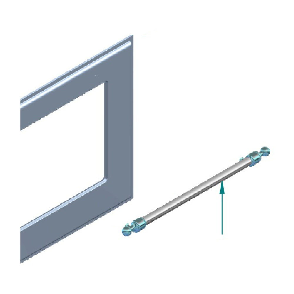ILVE Parts EA4270009000008 Majestic/Nostalgie II Chrome Handle for UOV 60 and UOV 76 Ovens (A/116/26/08)