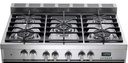 Verona VPFSGE365 36 inch Prestige Freestanding Dual Fuel Range with 5 Sealed Burners, 4 cu. ft. Oven Capacity and European Convection