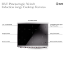 ILVE UPMI09S3MK Panoramagic cooktop features