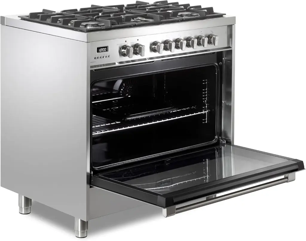 Verona VPRFSGE365SS left angle with door opened