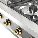 ILVE UHCP36FNSSG close up on knobs