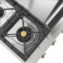 ILVE UHCP48FNSSG close up on dual burner