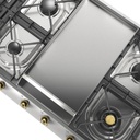 ILVE UHCP1265FNSSG right angle top view on griddle