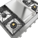 ILVE UHCP36FSS close up on griddle