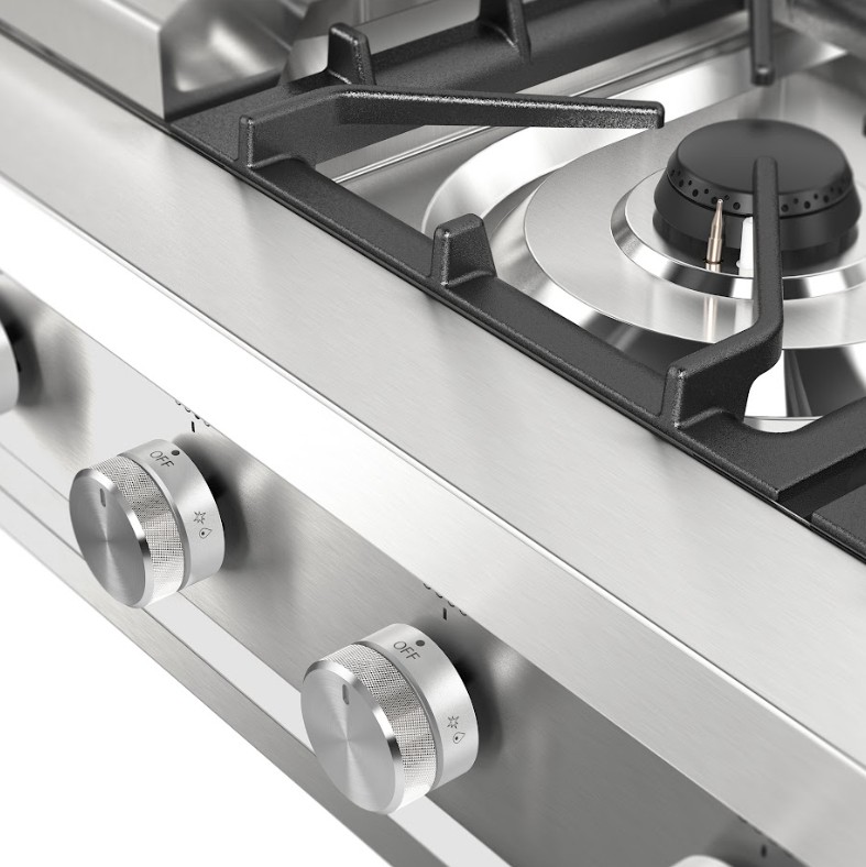 ILVE UHCP48FSS close up on knobs