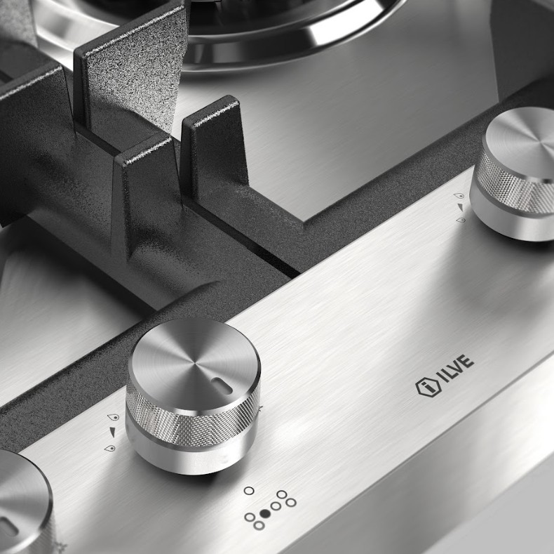 ILVE UHCPT125SS close up on knobs