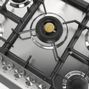 ILVE UHCPT75SS right angle close up on dual burner