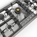 ILVE UHCPT95SS close up on dual burner