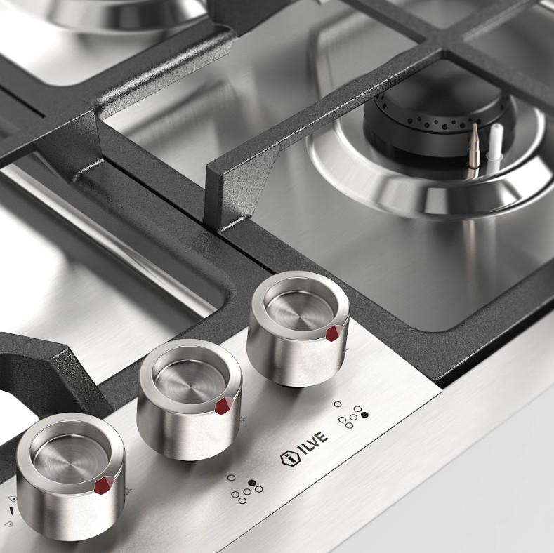 ILVE UHCPMT95SS close up on knobs