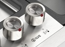 ILVE UHCPMT95SS angled view zoom in on knobs