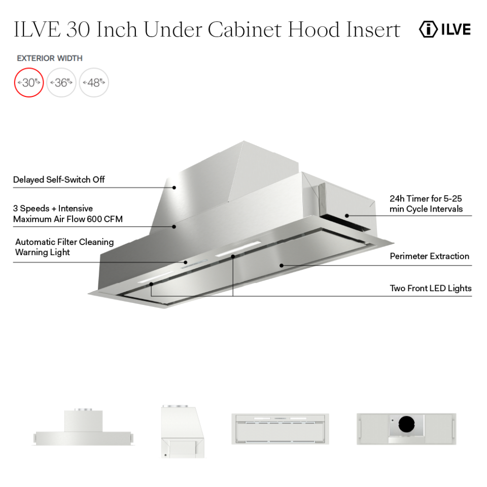 ILVE UAI3006SS infographic