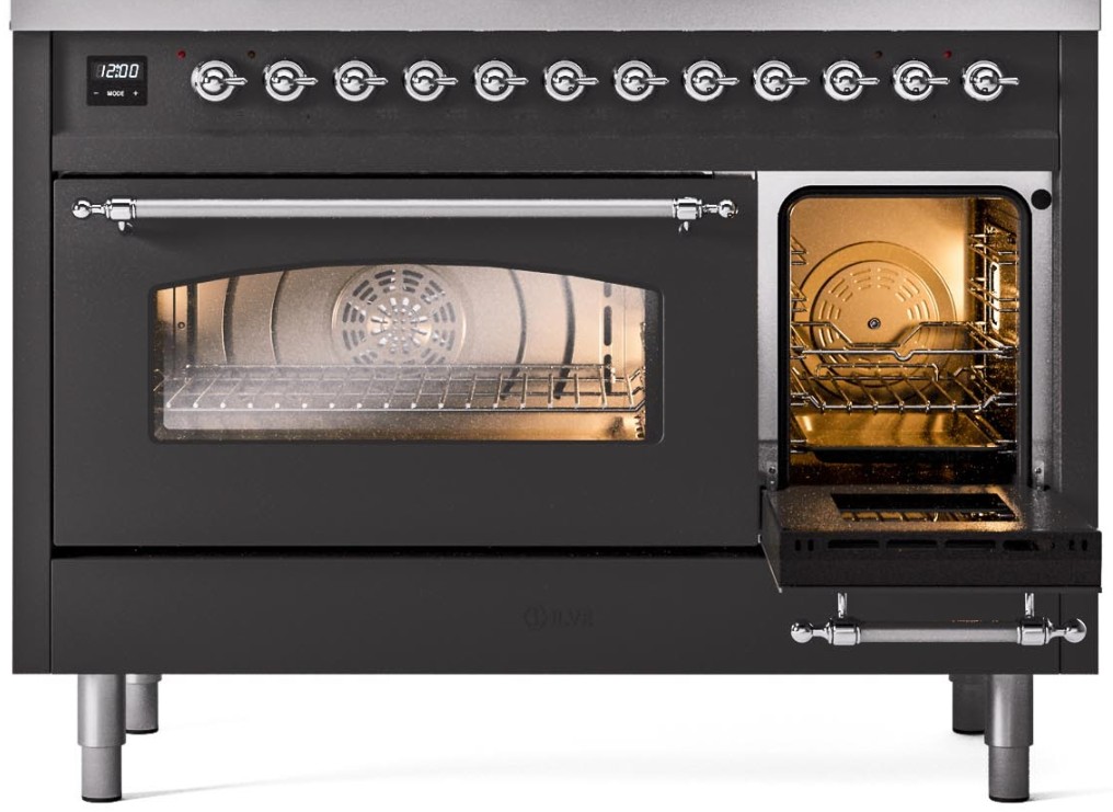 ILVE UP488NMPMGCLP side oven door opened