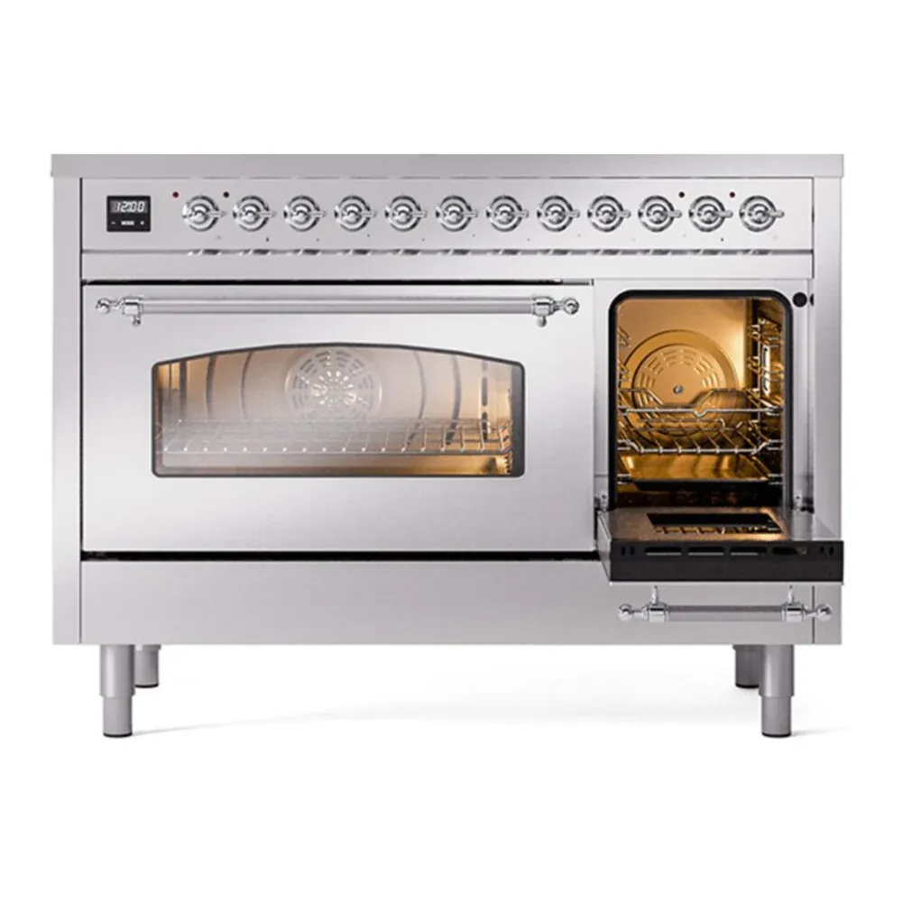 ILVE UP488NMPSSCLP side oven door opened