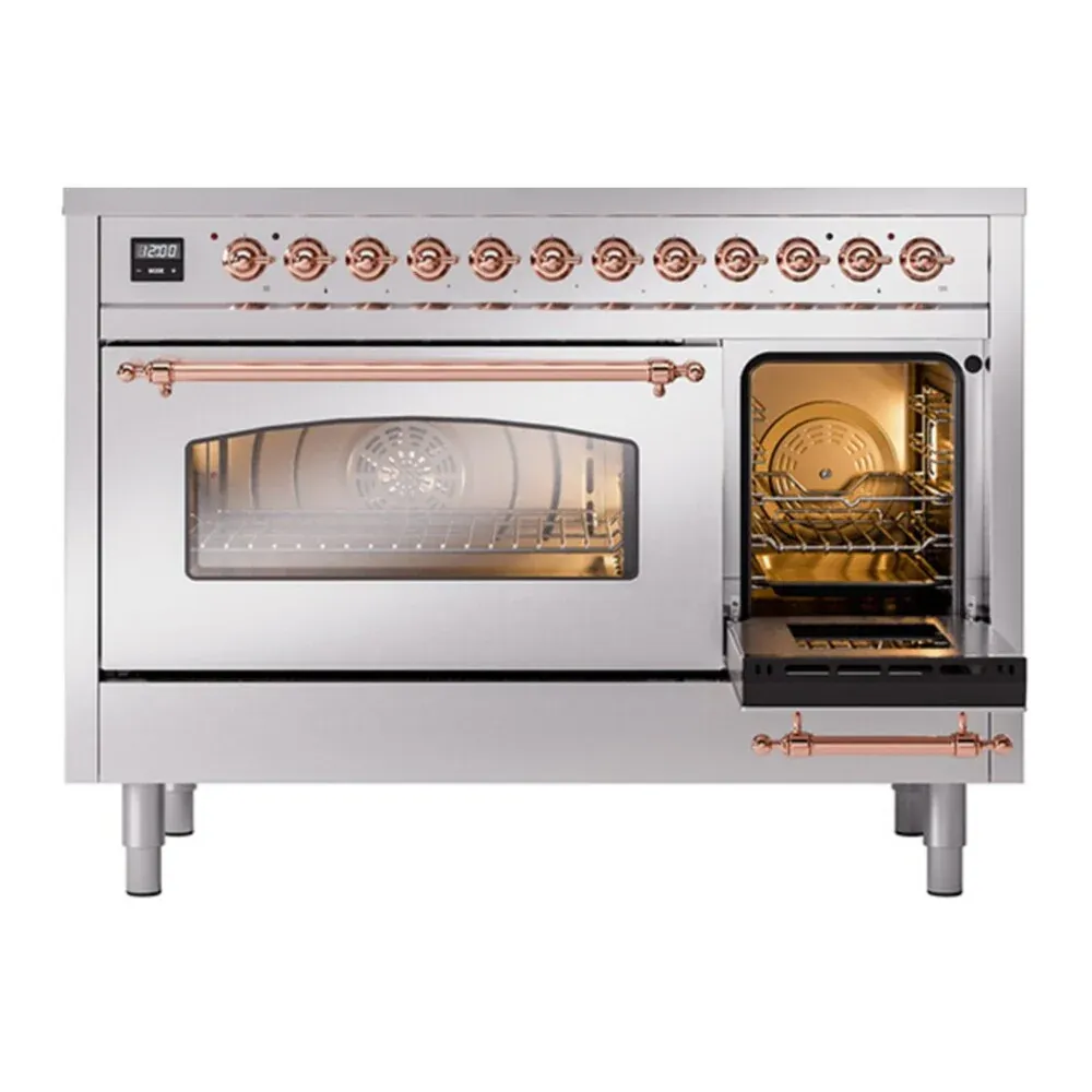 ILVE UP488NMPSSPLP side oven door opened