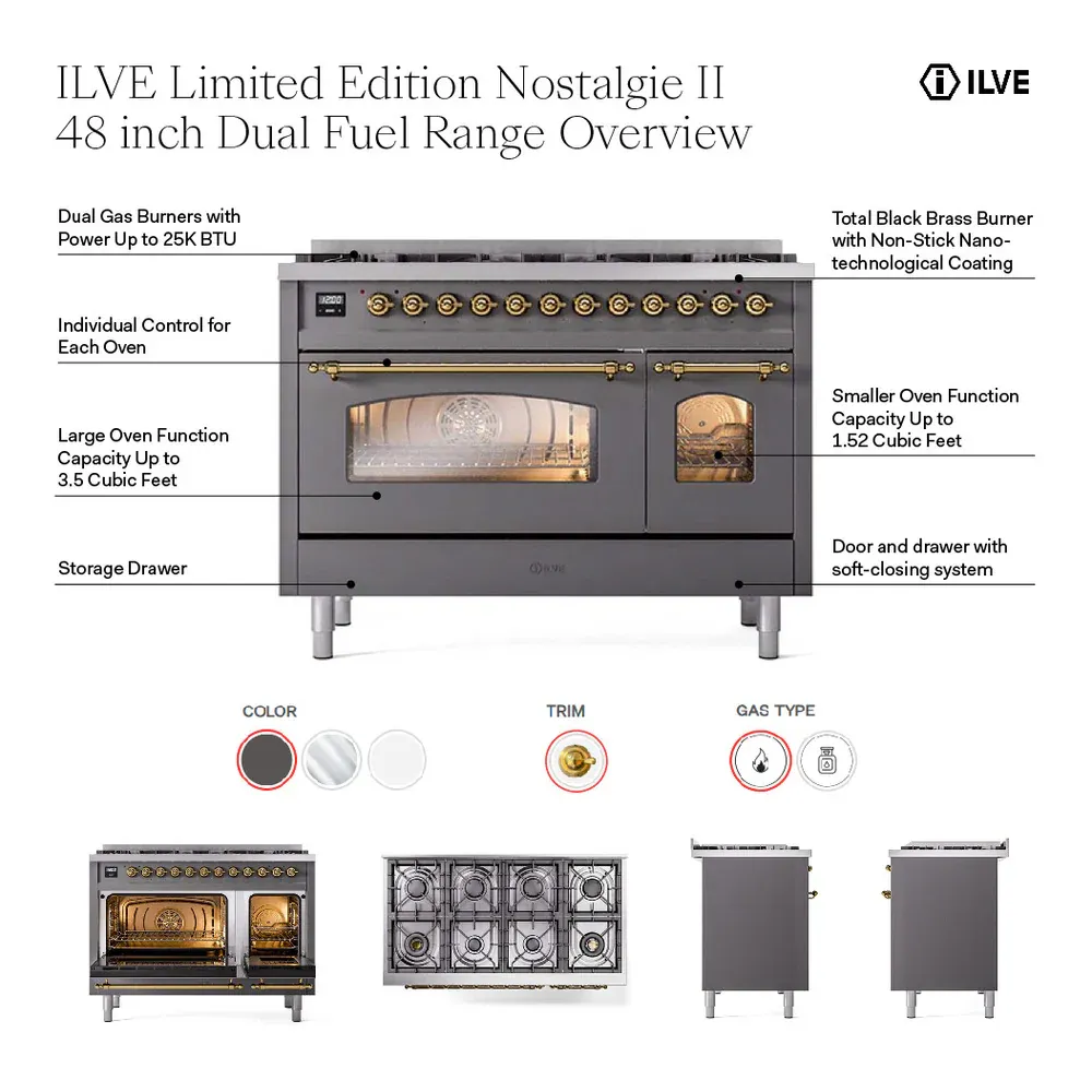 ILVE UP488NMPWHPLP infographic