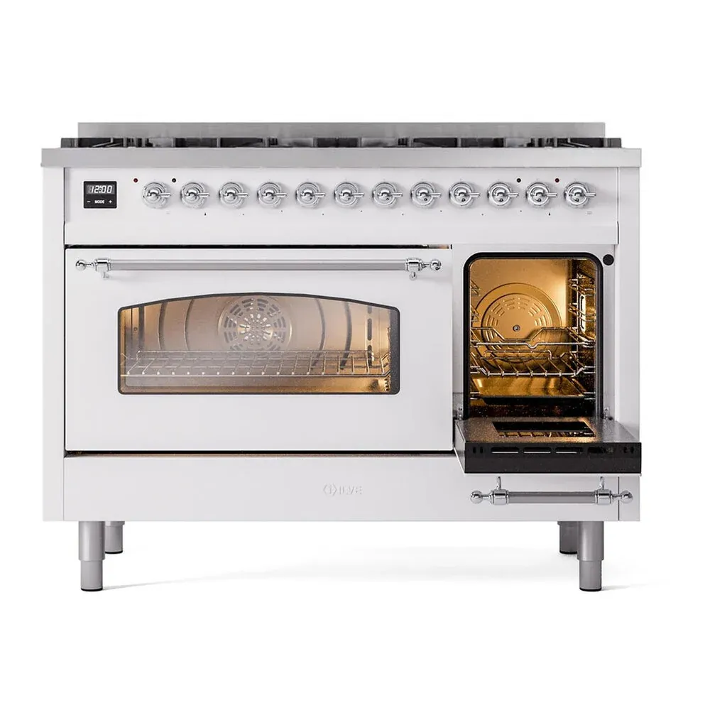 ILVE UP488NMPWHCLP side oven door opened