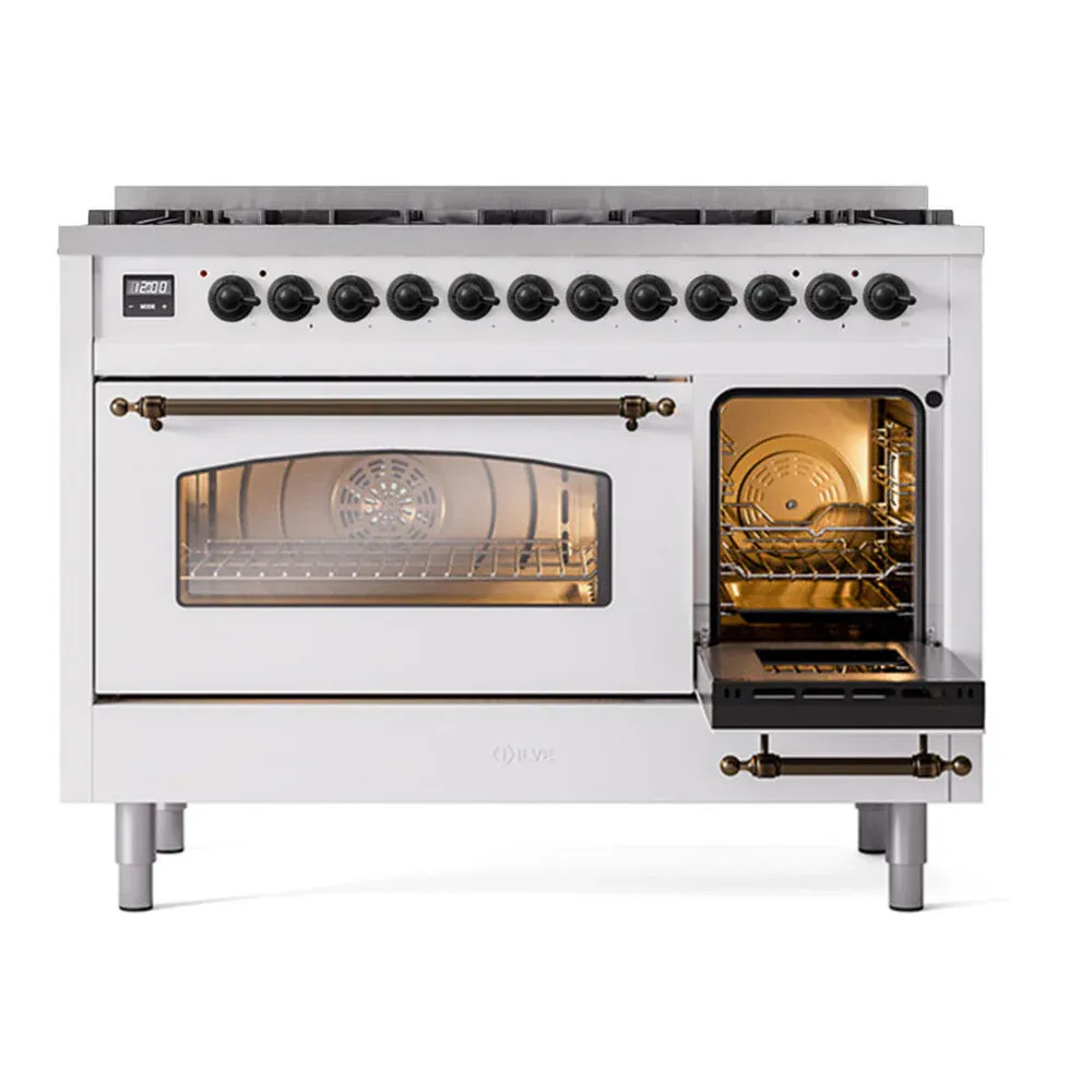 ILVE UP488NMPWHB side oven door opened