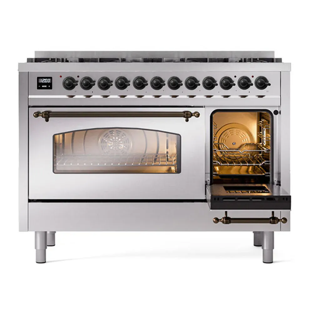 ILVE UP488NMPSSB side oven door opened