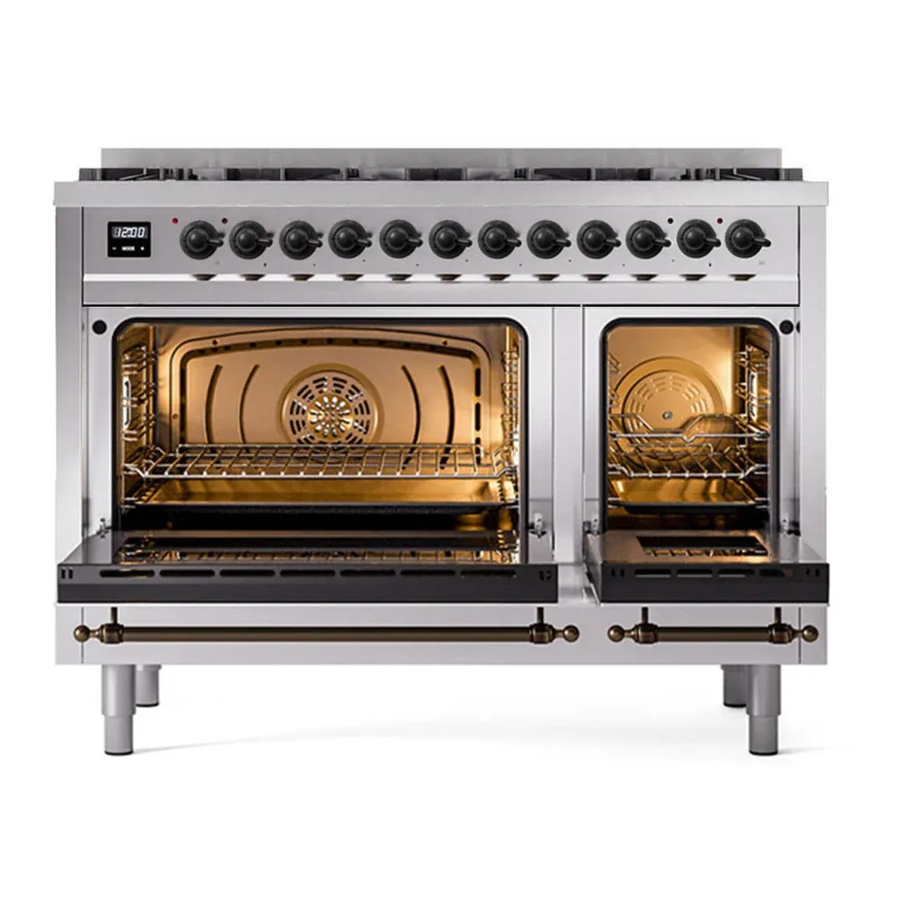 ILVE UP488NMPSSBLP oven doors opened