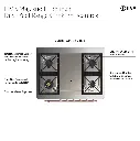 ILVE UM36F Majestic III 36 inch Dual Fuel Range with 6 Black Brass Burners and Griddle, Dual Function Burner up to 25,000 BTU