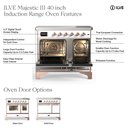 ILVE UMDIB40N Majestic III 40 inch Induction Range with 6 Elements, 3.82 cu. ft. Total Oven Capacity
