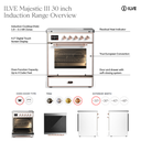 ILVE UMIB30N Majestic III 30 inch Induction Range with 4 Elements, 4 cu. ft. Oven Capacity