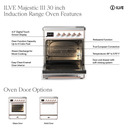 ILVE UMIB30N Majestic III 30 inch Induction Range with 4 Elements, 4 cu. ft. Oven Capacity