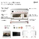 ILVE UMIB48N Majestic III 48 inch Induction Range with 6 Elements, 5.02 cu. ft. Total Oven Capacity