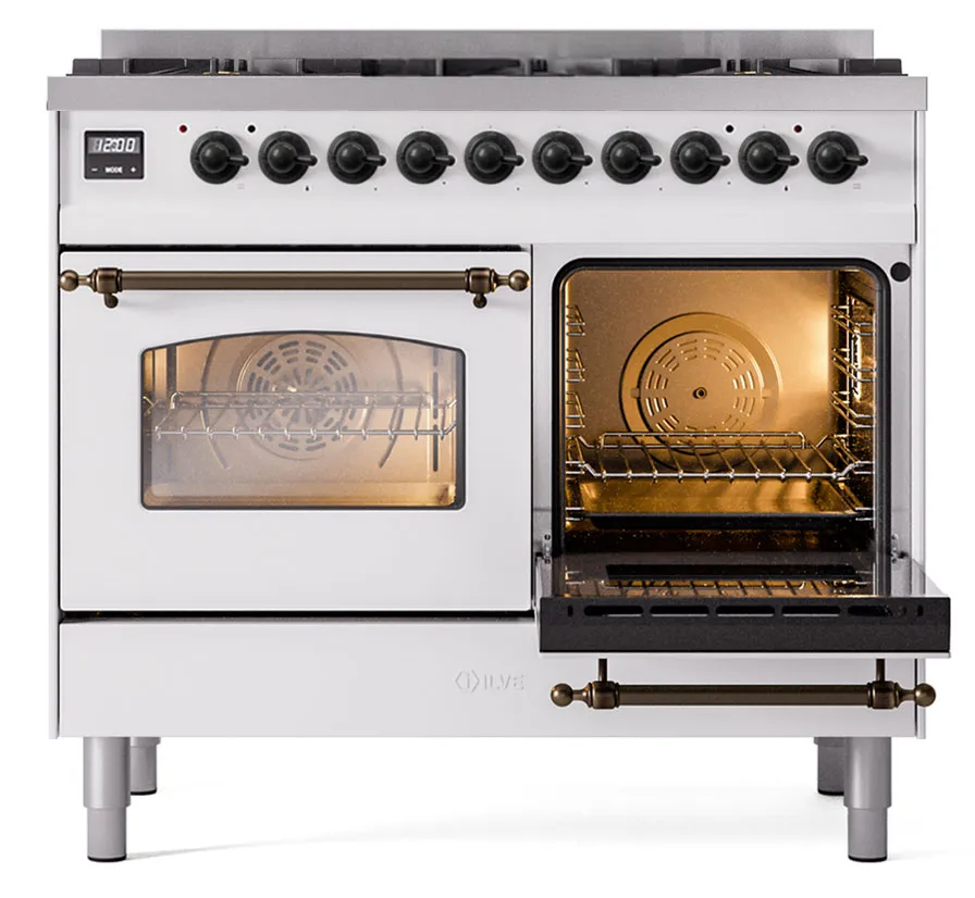 ILVE UPD406NMPWHB aux oven door opened