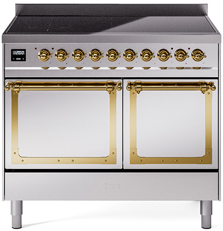 ILVE UNDI406NMP Nostalgie II Noblesse 40 inch Induction Range with 6 Elements, 4.3 cu. ft. Total Dual Oven Capacity