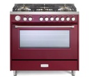 Verona VUFSGG365 36 inch Ultima Collection Freestanding Gas Range with 5 Sealed SABAF Brass Burners, 5 cu. ft. Oven Capacity and Temperature Gauge