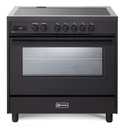 Verona VMFSIE365EE 36 inch Ultima Midnight Collection Freestanding Induction Range with 5 Elements, 5 cu. ft. Oven Capacity, Touch Control Clock in Matte Black