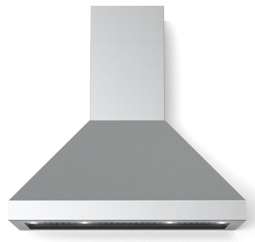Verona VECHW36G 36 inch Designer Chimney Wall Hood with 600 CFM, Stainless Steel Baffle Filters, LED Lighting, Delay Shut-Off