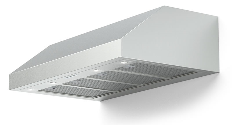 Verona VELP4810GSS 48 inch Designer Low Profile Under Cabinet Range Hood with 1200 CFM, Stainless Steel Baffle Filters and LED Lighting in Stainless Steel