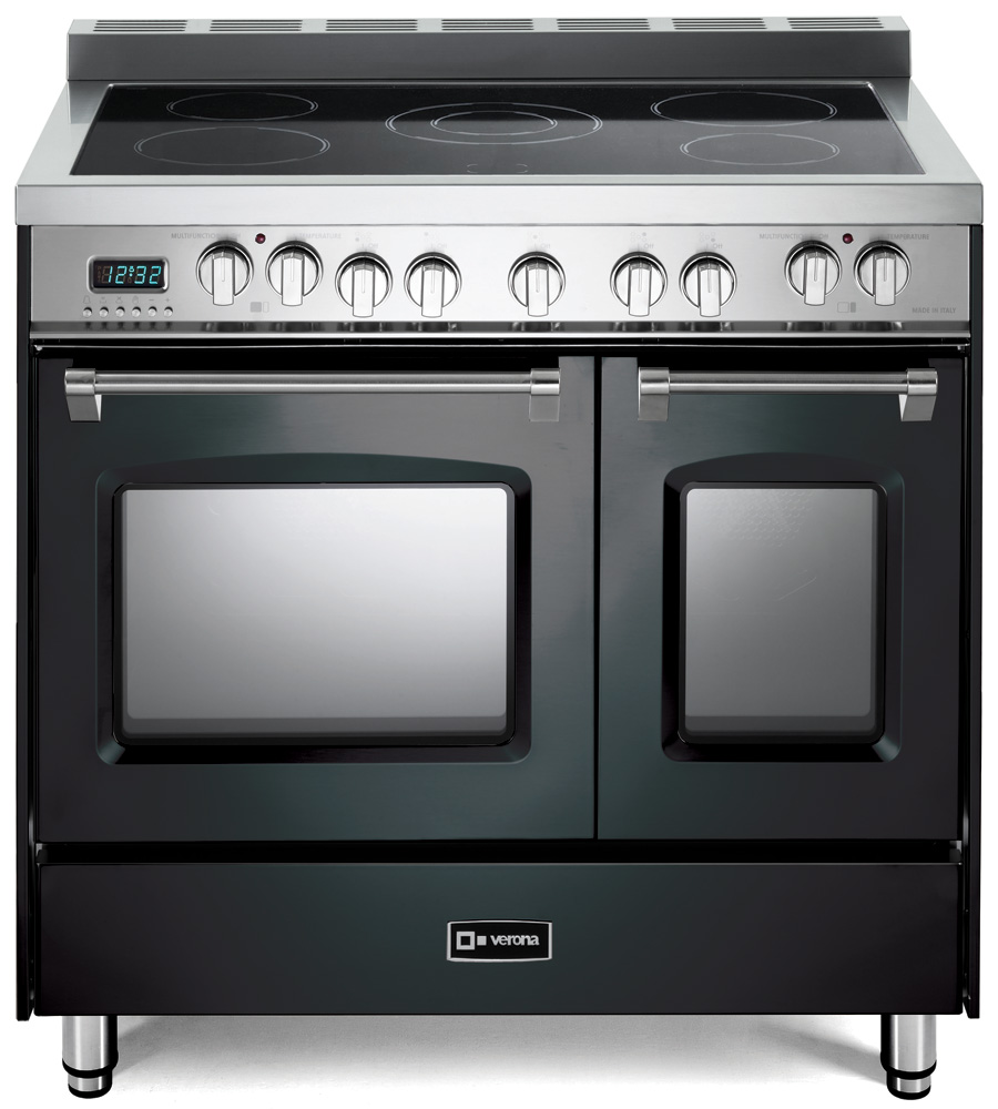 Verona VPFSEE365D 36 inch Prestige Series Freestanding Double Oven Electric Range with 5 Elements, 3.5 cu. ft. Total Oven Capacity, European Convection