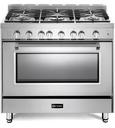 Verona VPFSGG365 36 inch Prestige Series Freestanding Gas Range with 5 Sealed Burners, 4 cu. ft. Oven Capacity and Convection