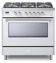 Verona VDFSGE365 36 inch Designer Series Freestanding Dual Fuel Range with 5 Sealed Burners, 5 cu. ft. Oven Capacity and Convection