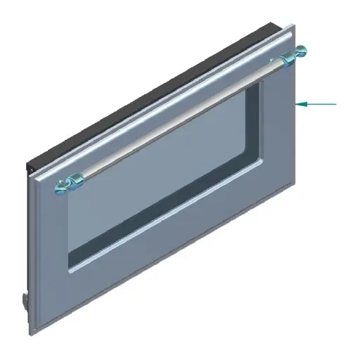 [EG9624053703108] ILVE Parts EG9624053703108 COMPLETE DOOR / BLUE GR-CHROME