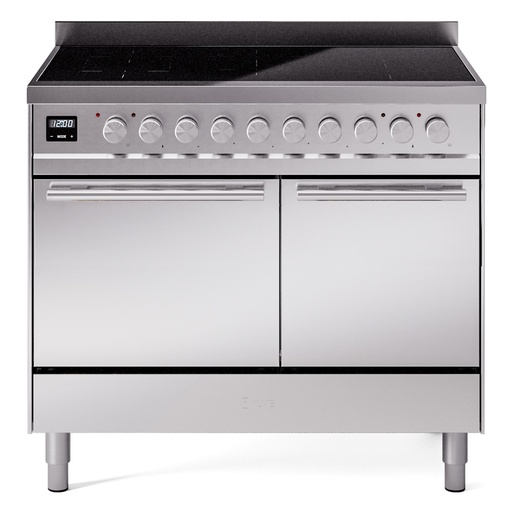[UPDI406QMPSS] ILVE UPDI406WMP Professional Plus II 40 inch Induction Range, 4.3 cu. ft. Total Dual Oven Capacity (Solid Door, Stainless Steel)