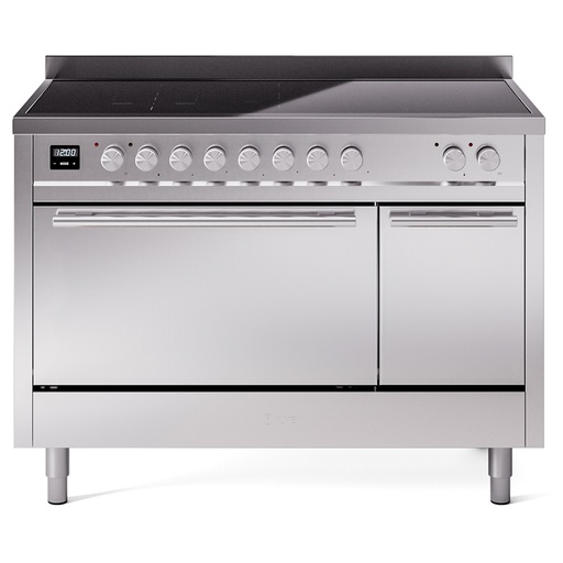 [UPI486QMPSS] ILVE UPI486WMP Professional Plus II 48 inch Induction Range with 6 Elements, 5.02 cu. ft. Total Dual Oven Capacity (Solid Door, Stainless Steel)