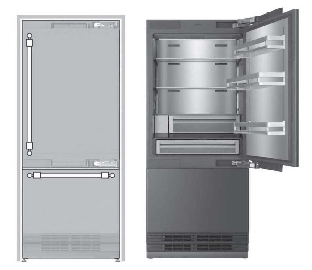 ILVE URBM30SIWPRY 30 inch Built-In Bottom Freezer Refrigerator with 16 cu. ft. Capacity, Reversible Door, Energy Star, Sabbath Mode, Panel Ready