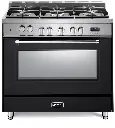 Verona VPFSGE365 36 inch Prestige Freestanding Dual Fuel Range with 5 Sealed Burners, 4 cu. ft. Oven Capacity and European Convection