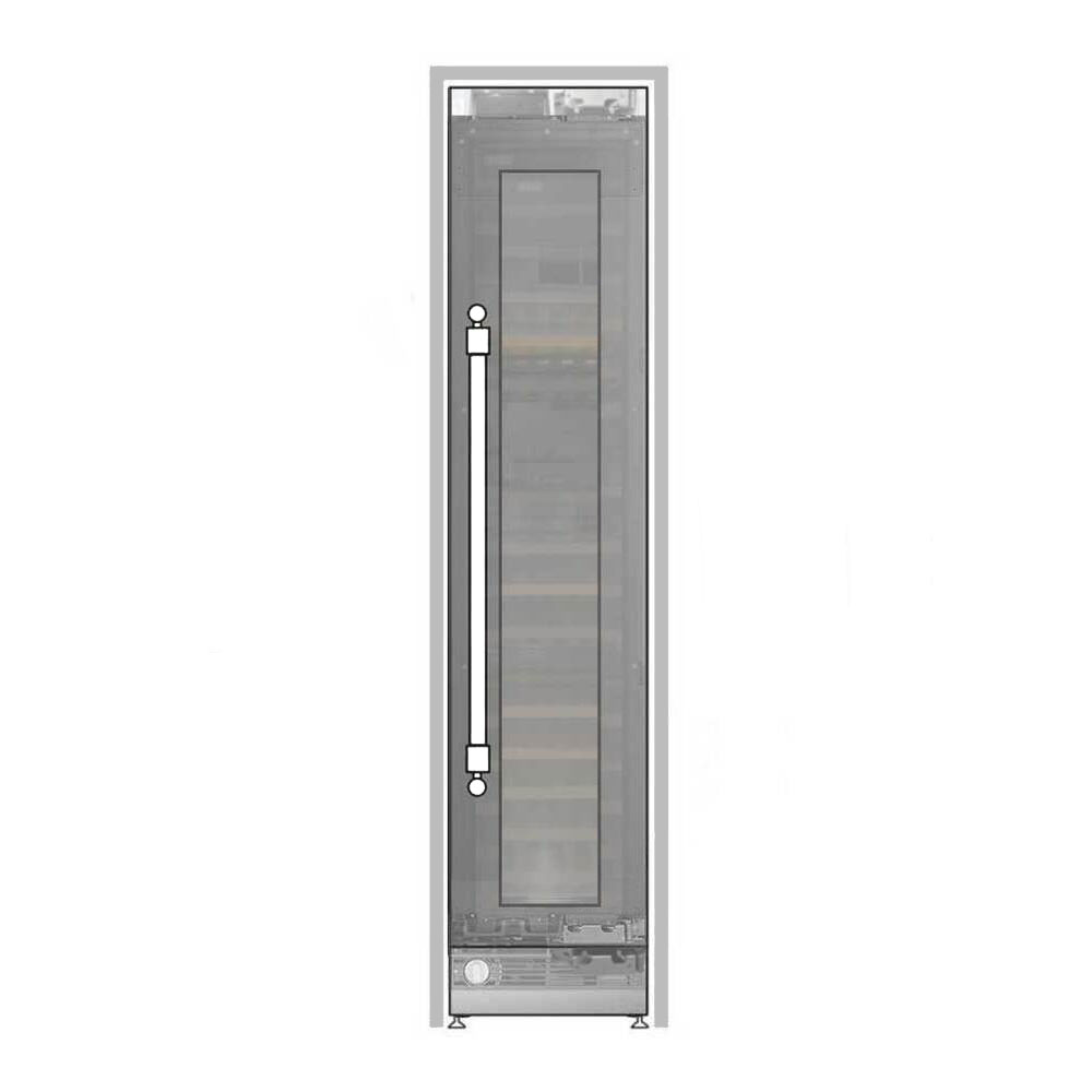 ILVE UWFC18BNNPRY 18 inch Built-In Triple Zone Wine Column with 68 Bottle Capacity, in Panel Ready