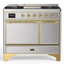 ILVE UMD40F Majestic III 40 inch Dual Fuel Range with 6 Burners and Griddle, Dual Function Burner up to 25,000 BTU