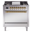 ILVE UP36FNMAWG Nostalgie II 36 inch Dual Fuel Range with 6 Burners and Griddle