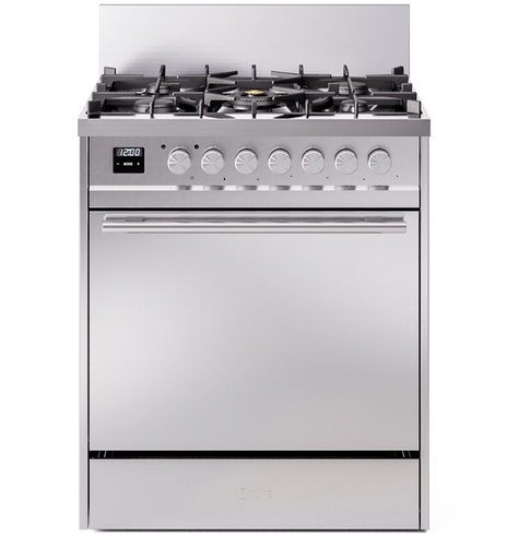 [UP30QMPSS] ILVE UP30WMP Professional Plus II 30 inch Dual Fuel Range  (Natural Gas, Solid Door, Stainless Steel)