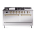 ILVE UP60F Nostalgie II 60 inch Dual Fuel Range with 5.8 cu. ft. Total Double Oven Capacity